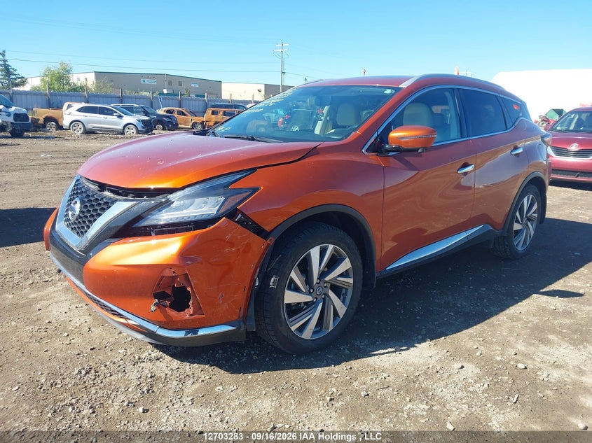 2019 Nissan Murano S/Sl/Sv/Platinum, Front, IAAI, VIN 5N1AZ2MS0KN115264 — photo 2