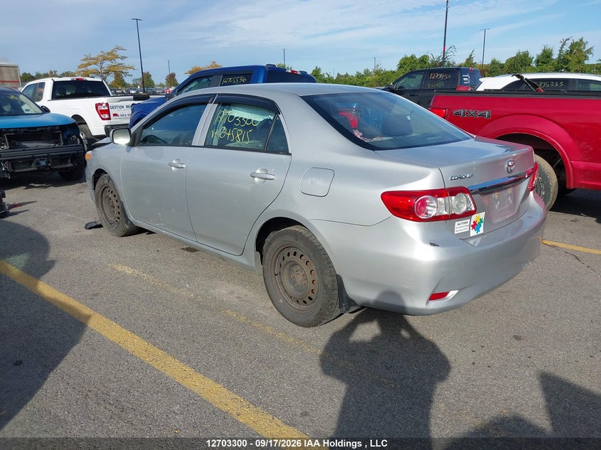 Vin: 2t1bu4ee0bc645815, lot: 3108976, toyota corolla s/le 20113