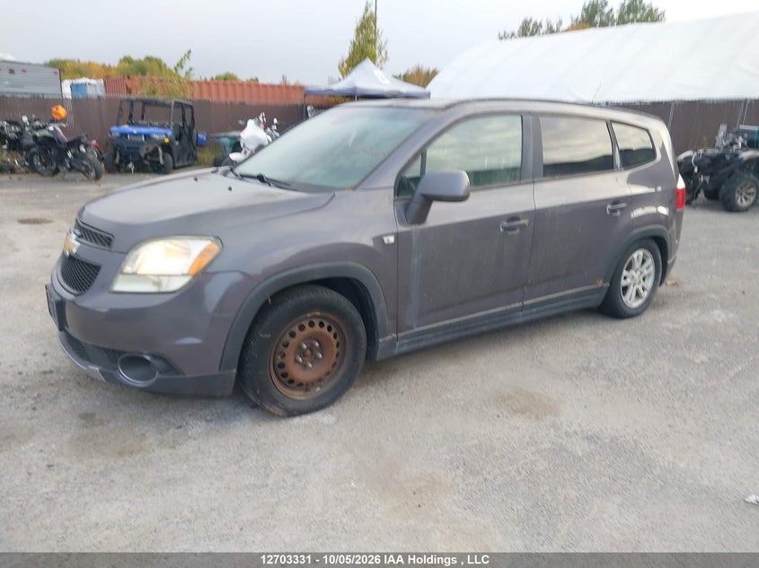 Vin: kl77p2em6ck533980, lot: 3109007, chevrolet orlando lt 20122