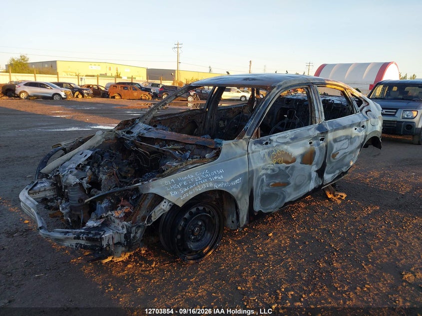 Vin: 2hgfe2f22rh109361, lot: 3109544, honda civic lx-b 20242