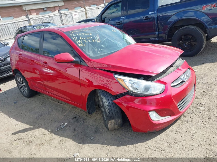 2015 Hyundai Accent Gs, Удар спереди, IAAI, VIN KMHCT5AE7FU228151