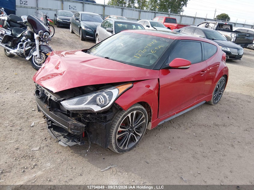 Vin: kmhtc6ae4gu251989, lot: 3110623, hyundai veloster turbo 20162