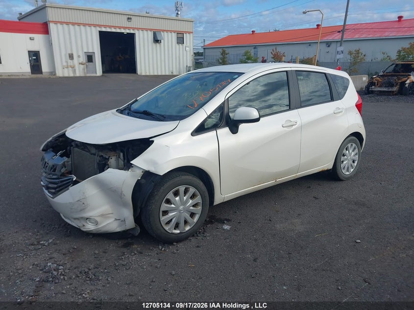 2014 Nissan Note, Удар спереду, IAAI, VIN 3N1CE2CP8EL357507 — фото 2
