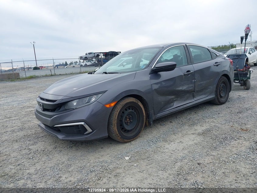 2019 Honda Civic Lx, Левый бок, IAAI, VIN 2HGFC2F51KH010598 — фото 2