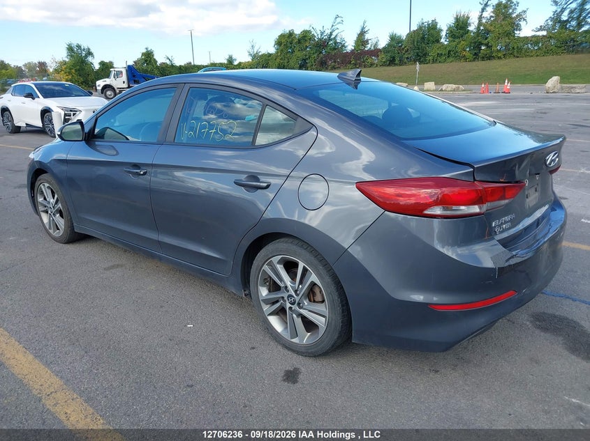 Vin: kmhd84lfxhu217752, lot: 3112077, hyundai elantra gls 20173