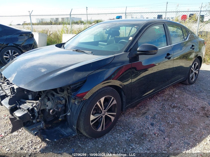 2020 Nissan Sentra Sv, Front, IAAI, VIN 3N1AB8CV0LY237718 — photo 2