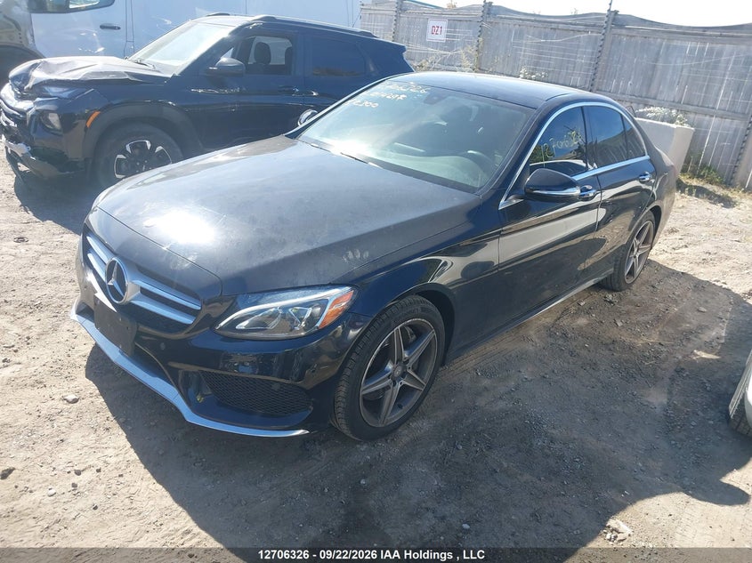 2015 Mercedes-Benz C 300 4Matic, Front, IAAI, VIN 55SWF4KB8FU014297 — photo 2