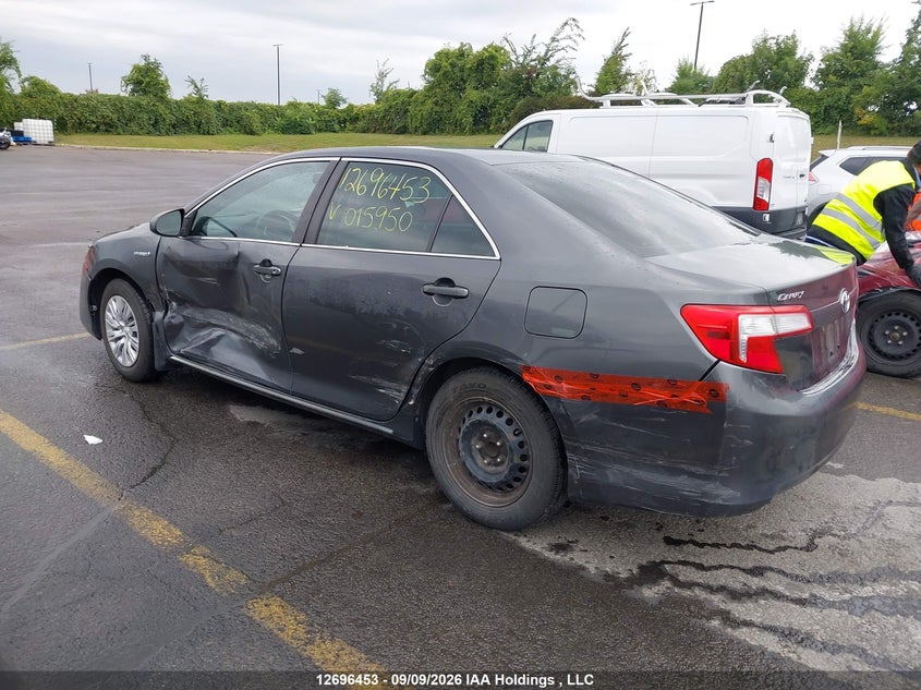 Vin: 4t1bd1fk8cu015950, lot: 3112500, toyota camry hybrid le 20123