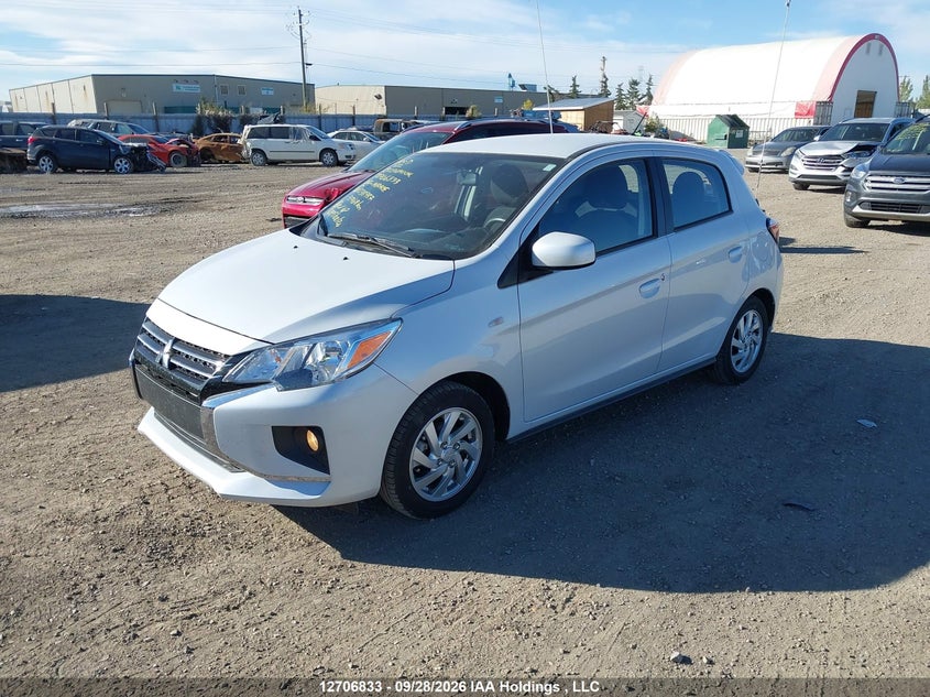 2024 Mitsubishi Mirage Es, Hail, IAAI, VIN ML32AUHJ4RH038987 — photo 2