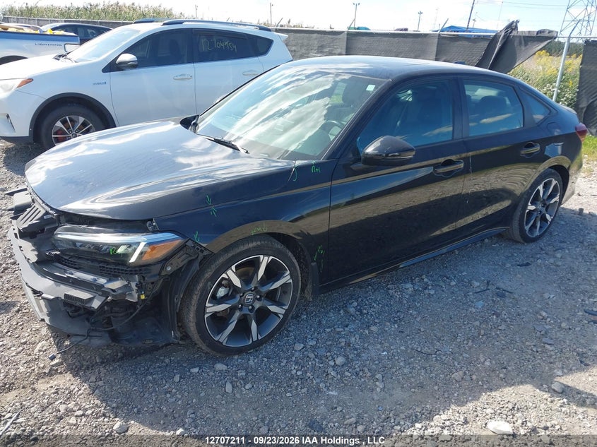 Vin: 2hgfe4f80sh014870, lot: 3113136, honda civic sport hybrid/sport touring hybrid 20252