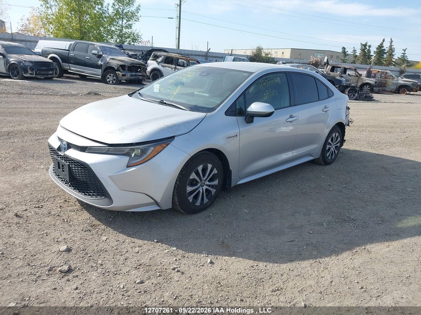 2021 Toyota Corolla Hybrid, Right Rear, IAAI, VIN JTDBAMDE0MJ032496 — photo 2