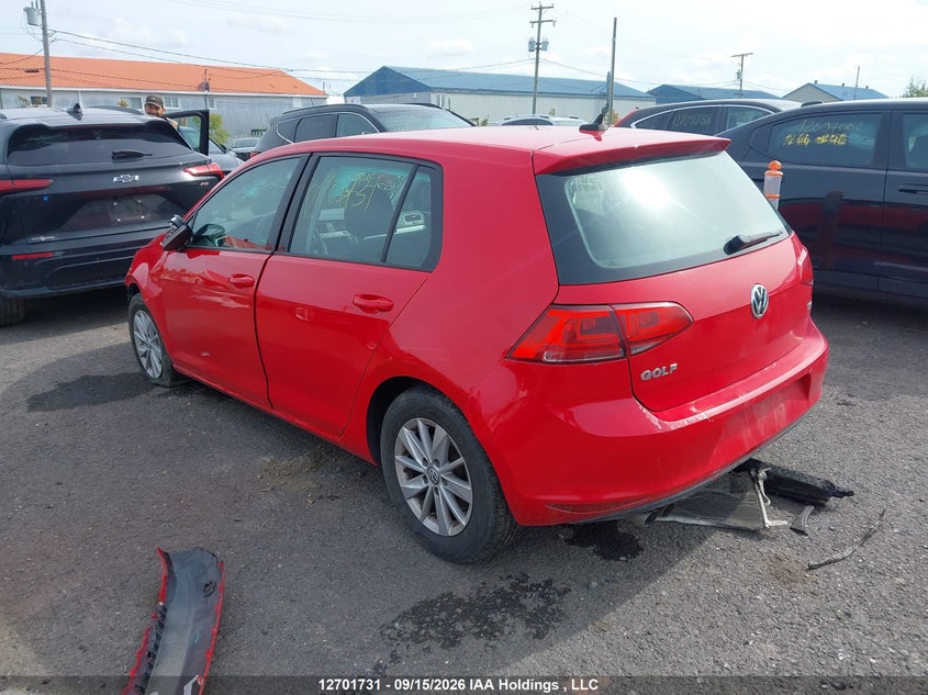 Vin: 3vw117au7fm077172, lot: 3113303, volkswagen golf 1.8 tsi comfortline/1.8 tsi highline/1.8 tsi trendline 20153