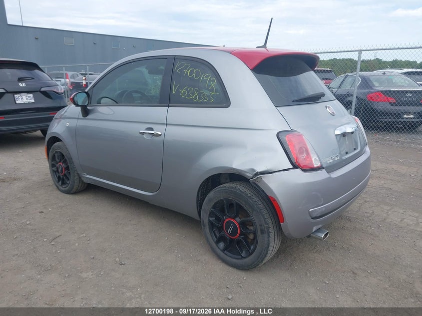 Vin: 3c3cffar9ft638355, lot: 3113532, fiat 500 pop 20153