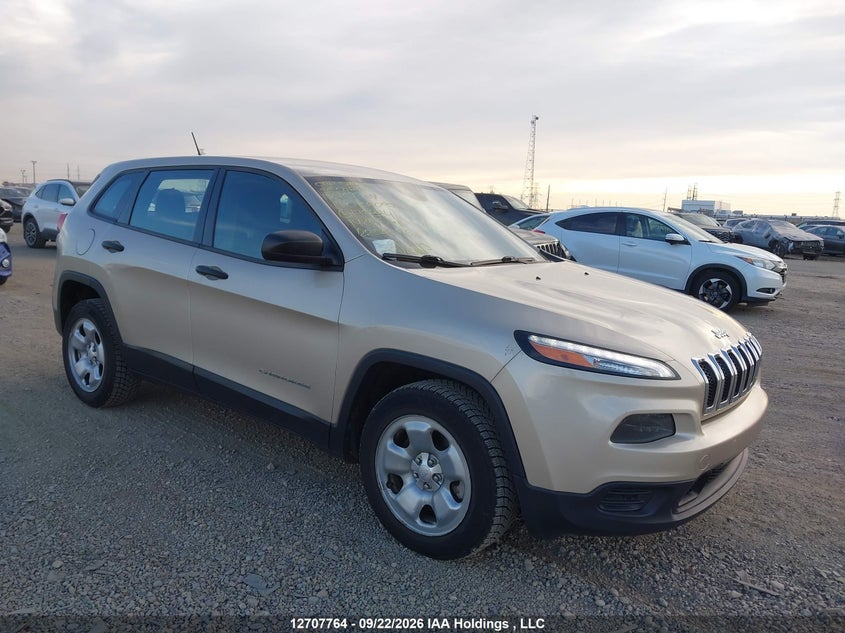 2014 Jeep Cherokee Sport, Left Front, IAAI, VIN 1C4PJLABXEW199334