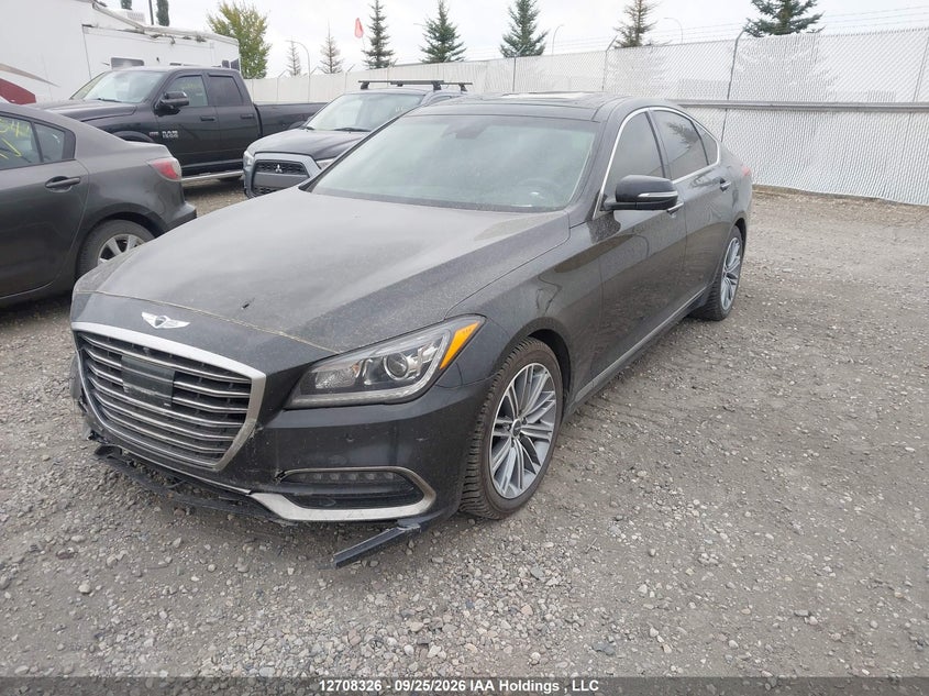 2019 Genesis G80 Sport/Ultimate, Front, IAAI, VIN KMHGN4JE6KU291726 — photo 2