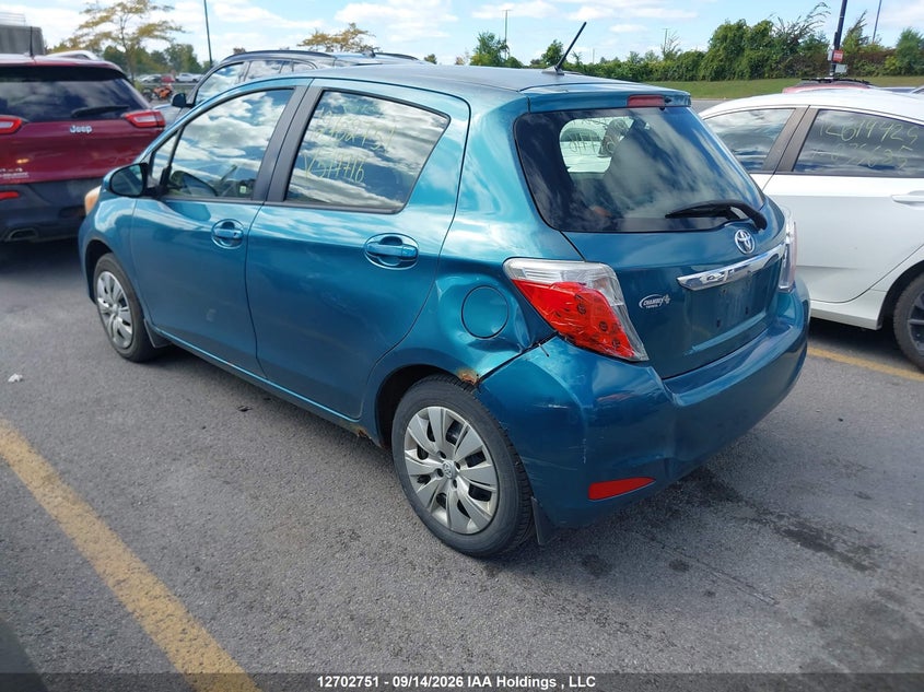 Vin: jtdktud36cd517716, lot: 3114455, toyota yaris le 20123
