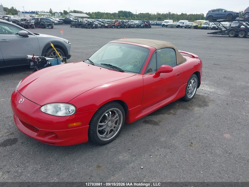 2002 Mazda MX-5, Правий зад, IAAI, VIN JM1NB353020226479 — фото 2