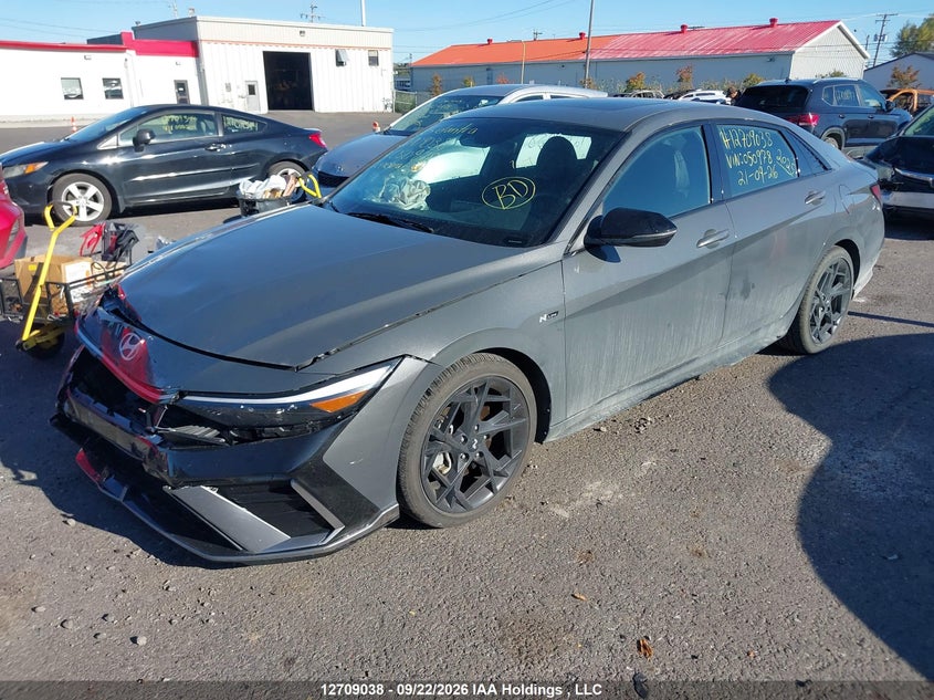 Vin: kmhlr4df2su050978, lot: 3115154, hyundai elantra n line ultimate 20252