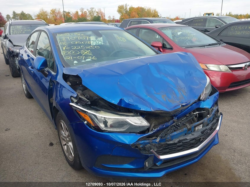 2018 Chevrolet Cruze Lt, Удар спереди, IAAI, VIN 1G1BE5SM5J7225250