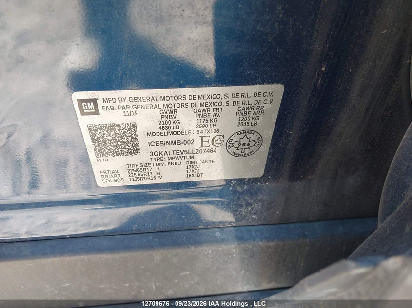2020 GMC TERRAIN VIN 3GKALTEV5LL207464 — фото 19
