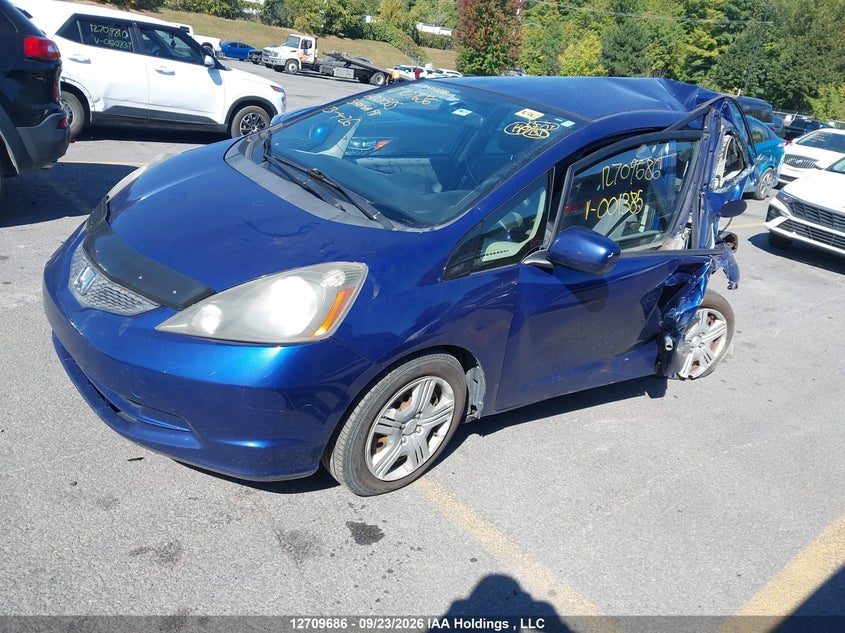 2013 Honda Fit, Frame, IAAI, VIN LUCGE8655T3001385 — photo 2