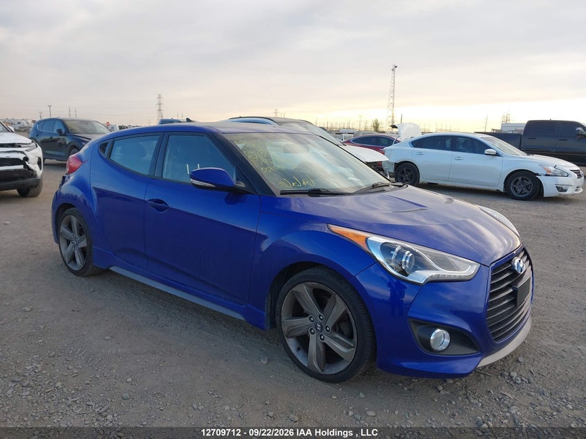 2013 Hyundai Veloster Turbo, Левый зад, IAAI, VIN KMHTC6AE3DU115090