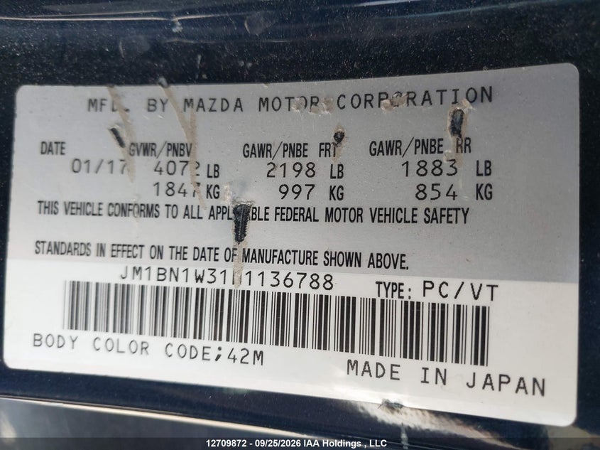 2017 MAZDA 3 GRAND TOURING - zdjęcie 9