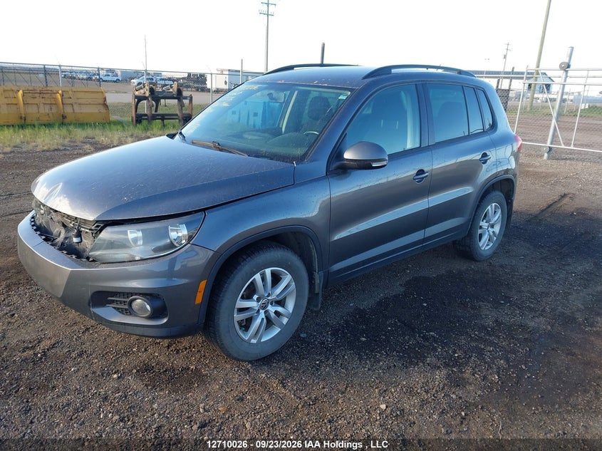 2014 Volkswagen Tiguan S/Se/Sel/R-Line, Удар спереди, IAAI, VIN WVGJV3AX8EW513516 — фото 2