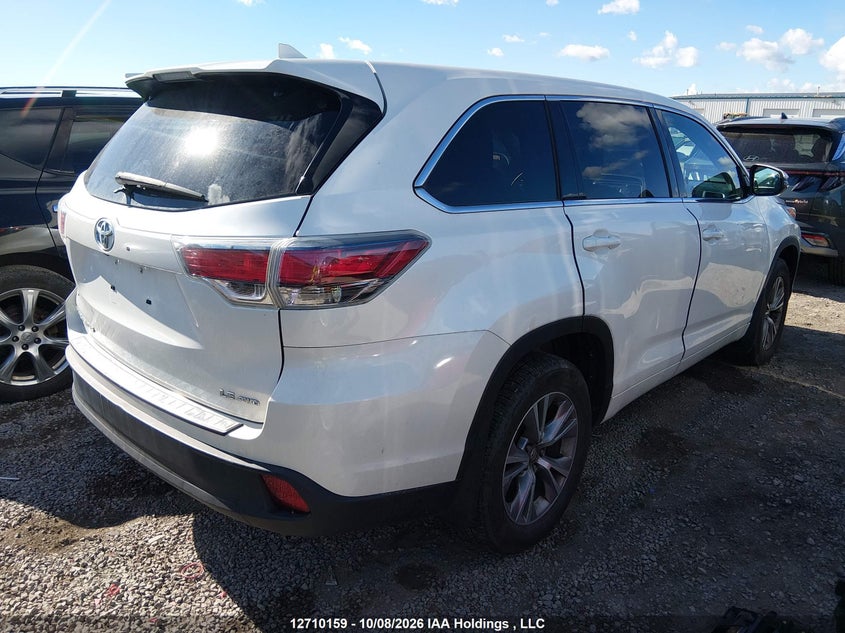Vin: 5tdbkrfh6fs197184, lot: 3116322, toyota highlander le/le plus 20154