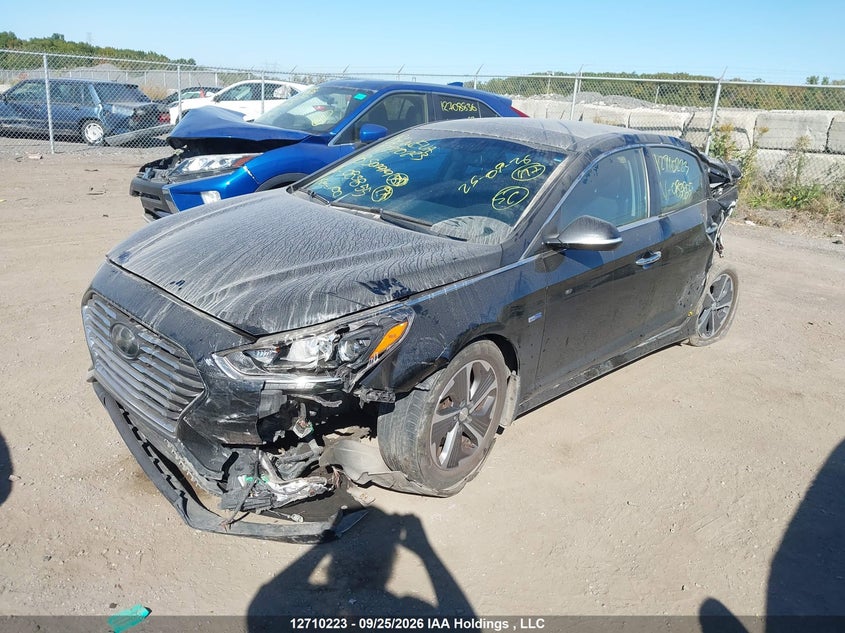 2018 Hyundai Sonata Hybrid Gls, Rear, IAAI, VIN KMHE34L36JA083855 — photo 2