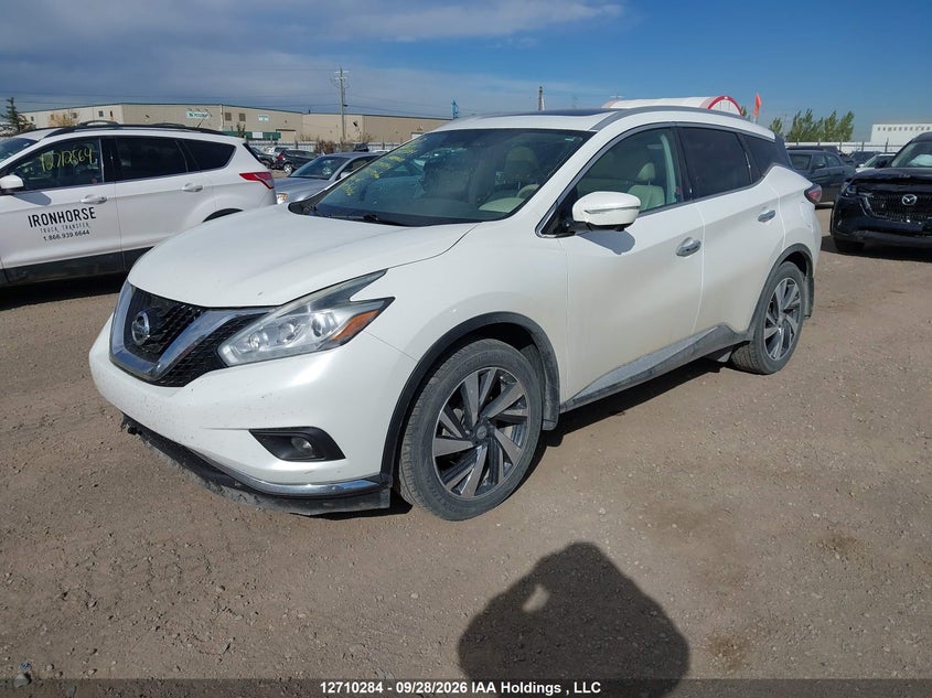 2015 Nissan Murano S/Sl/Sv/Platinum, Hail, IAAI, VIN 5N1AZ2MH0FN224494 — photo 2