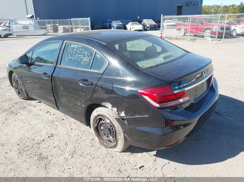 Vin: 2hgfb2f40dh107286, lot: 3116566, honda civic lx 20133