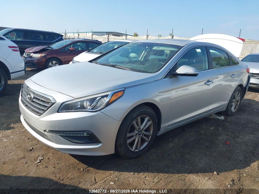2016 Hyundai Sonata, Удар ззаду, IAAI, VIN 5NPE24AF8GH379448 — фото 2