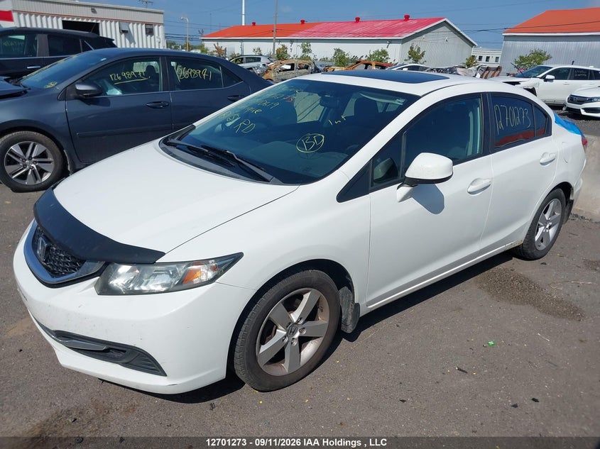 2013 Honda Civic, Удар ззаду, IAAI, VIN 2HGFB2E52DH040619 — фото 2