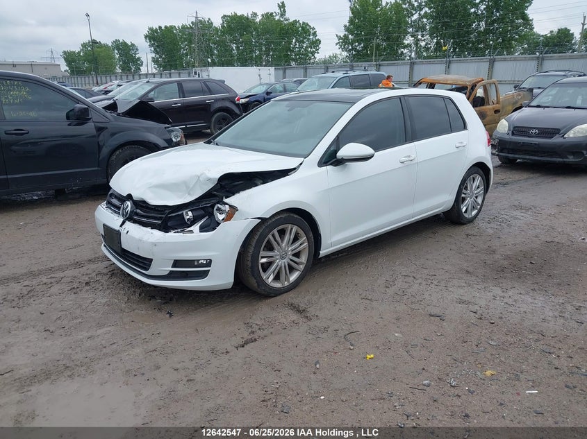 2015 Volkswagen Golf, Удар спереду, IAAI, VIN 3VWRA7AU3FM084851 — фото 2