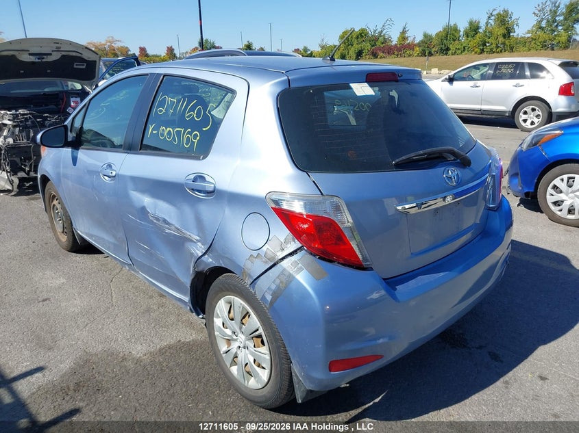Vin: vnkktud32ea005169, lot: 3117946, toyota yaris 20143