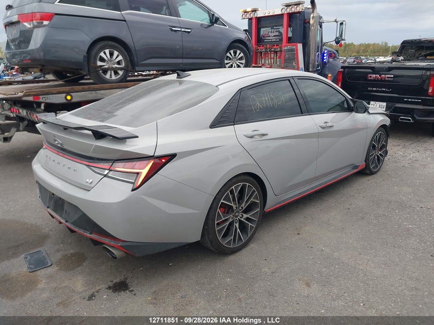 Vin: kmhlw4akxnu008007, lot: 3118212, hyundai elantra n 20224