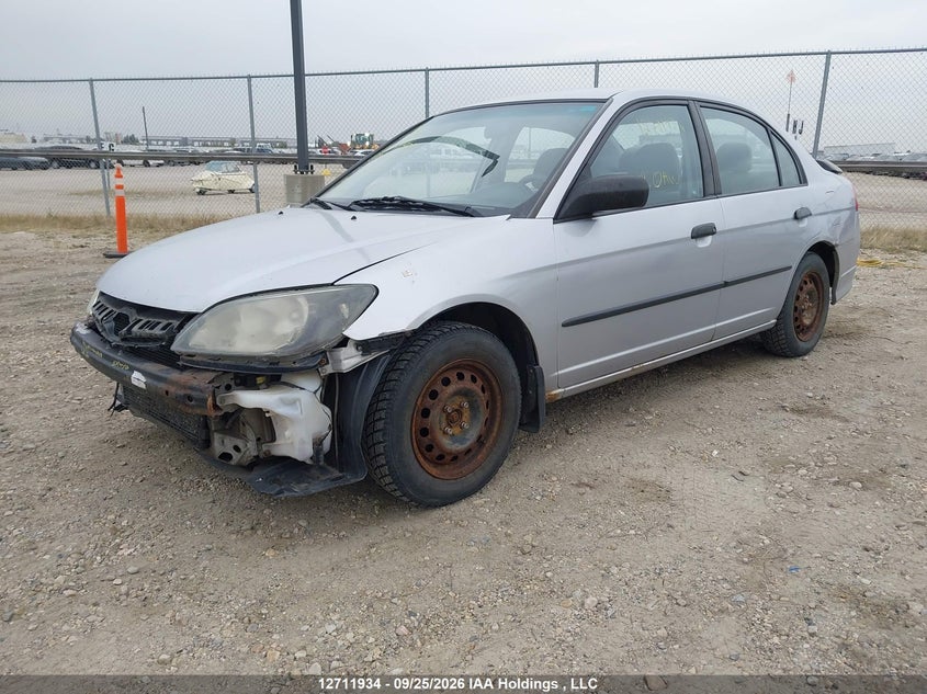 2005 Honda Civic Dx Vp, Front, IAAI, VIN 2HGES16395H001658 — photo 2