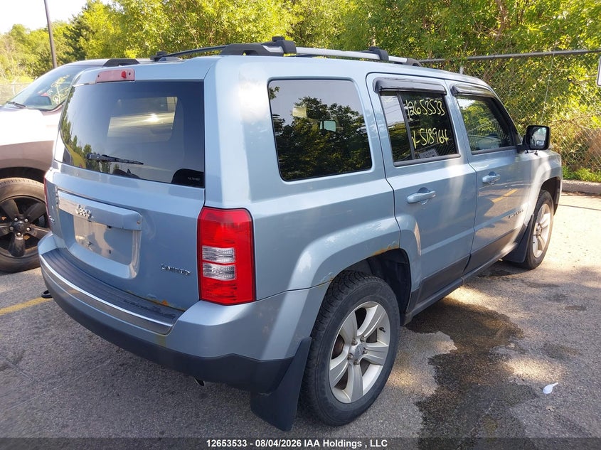 Vin: 1c4njrcb3ed518964, lot: 3118833, jeep patriot limited 20144