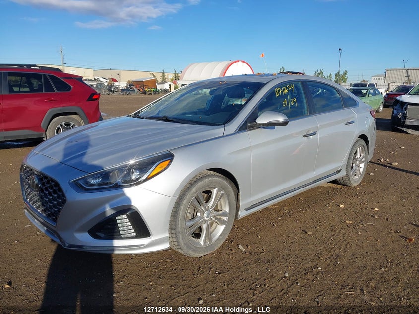 2019 Hyundai Sonata Essential, Rear, IAAI, VIN 5NPE34AF3KH749257 — photo 2