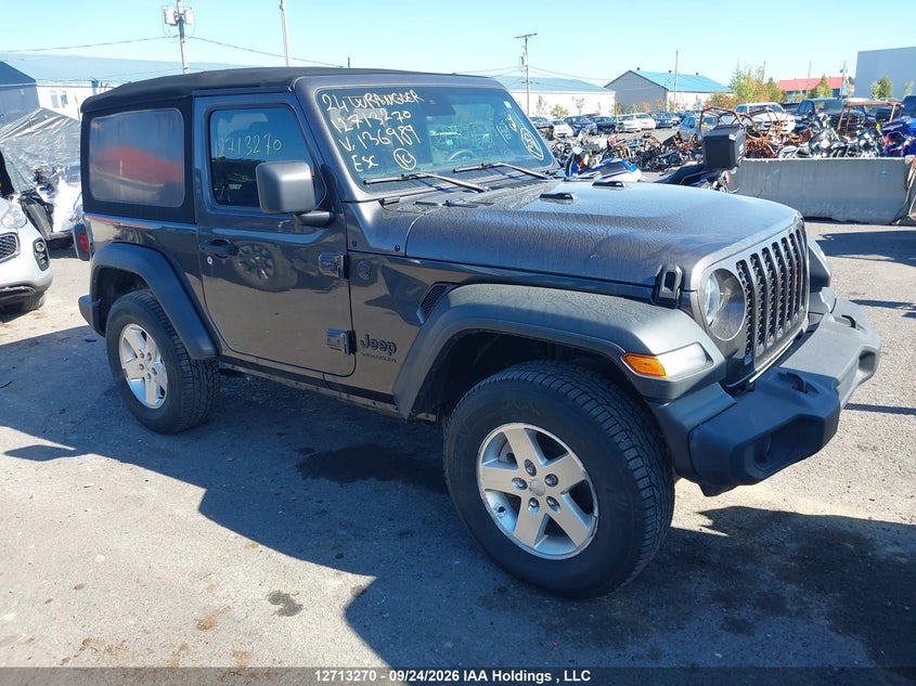 2024 Jeep Wrangler Sport, Repossession, IAAI, VIN 1C4PJXAN9RW136989