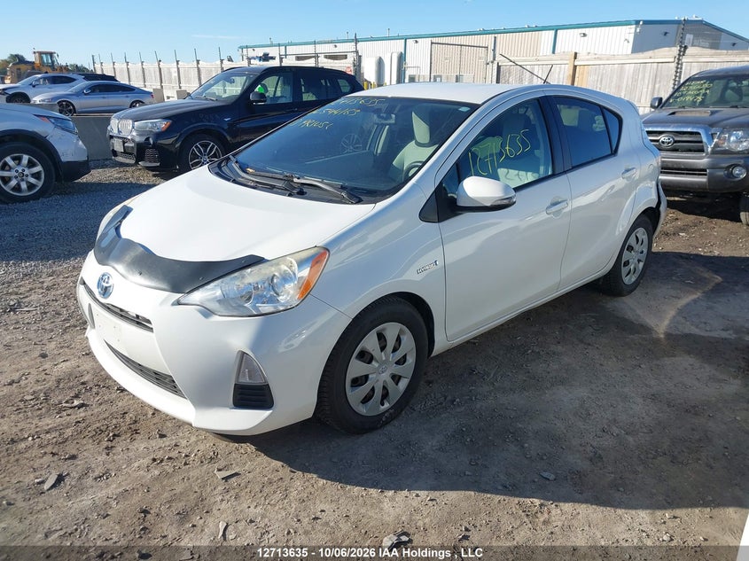 Vin: jtdkdtb39d1544163, lot: 3120107, toyota prius c technology 20132