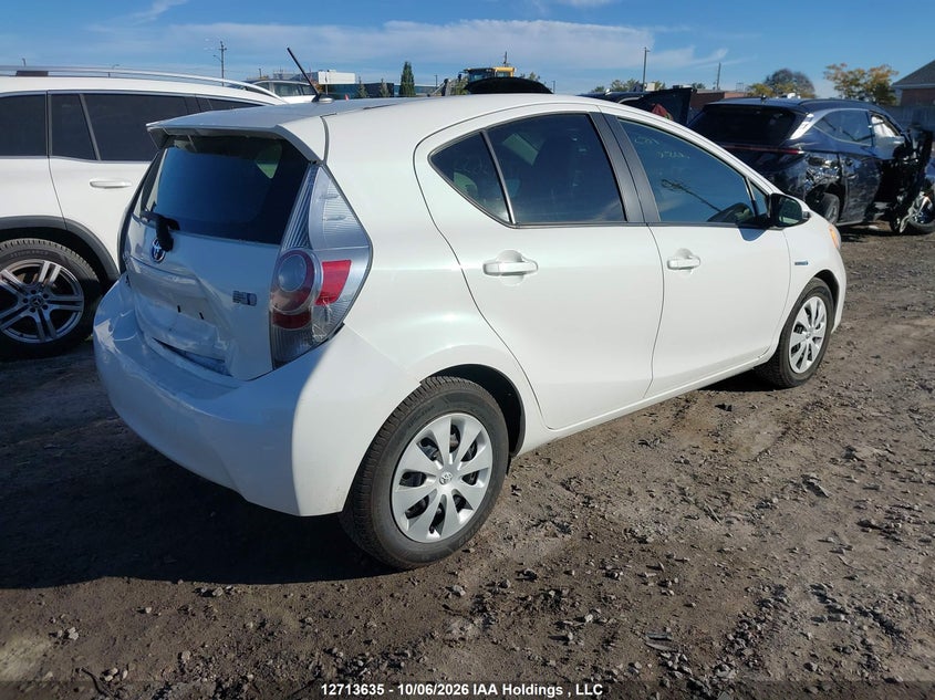 Vin: jtdkdtb39d1544163, lot: 3120107, toyota prius c technology 20134