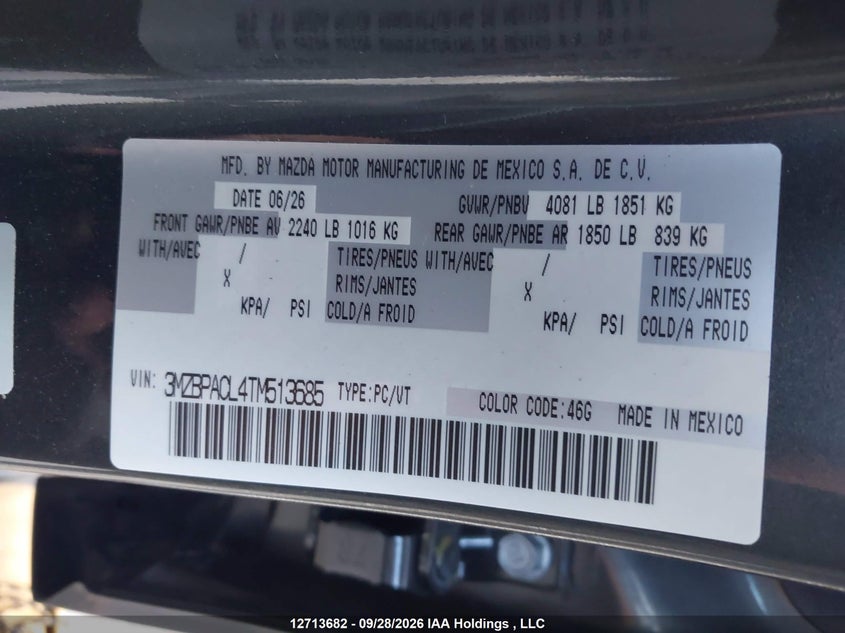 Mazda 3 Preferred/carbon Edition 2026 3MZBPACL4TM513685 Image 9