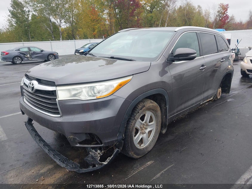 2015 Toyota Highlander Xle, Front, IAAI, VIN 5TDJKRFH0FS201984 — photo 2