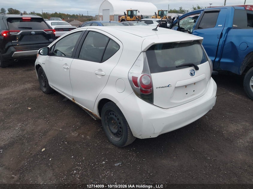 Vin: jtdkdtb38e1571498, lot: 3120554, toyota prius c 20143