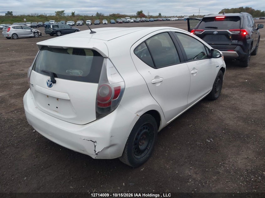 Vin: jtdkdtb38e1571498, lot: 3120554, toyota prius c 20144