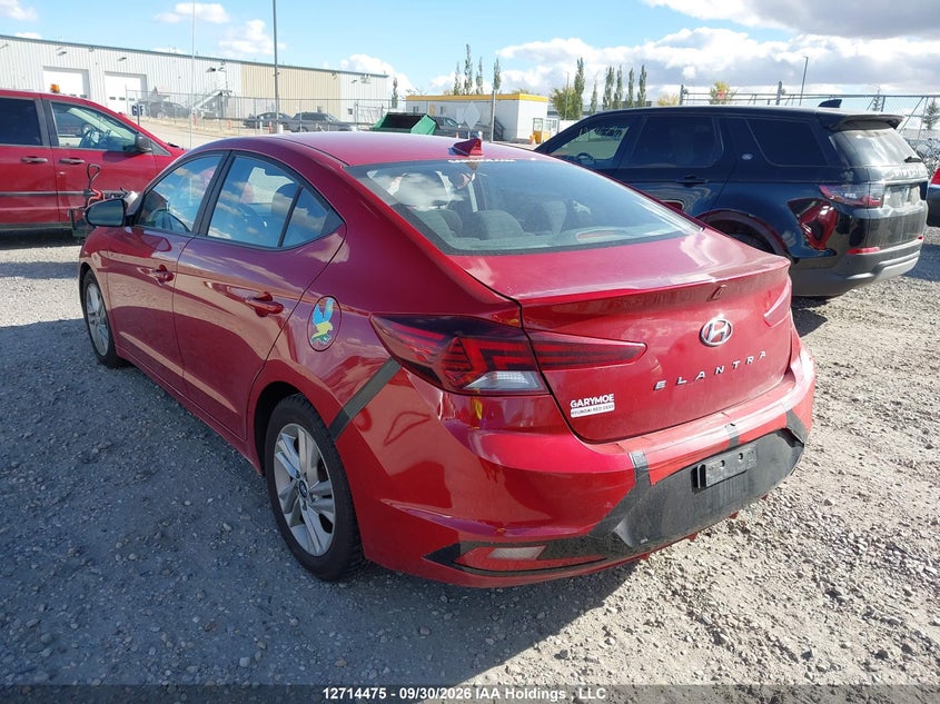 Vin: kmhd84lf9lu920008, lot: 3121024, hyundai elantra sel/value/limited 20203