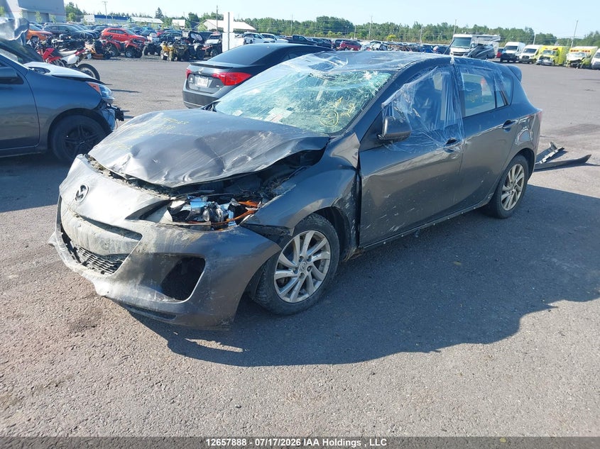 2012 Mazda 3, По колу, IAAI, VIN JM1BL1L7XC1588633 — фото 2