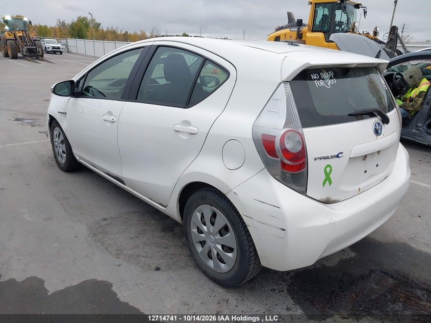 Vin: jtdkdtb38c1503179, lot: 3121360, toyota prius c technology 20123